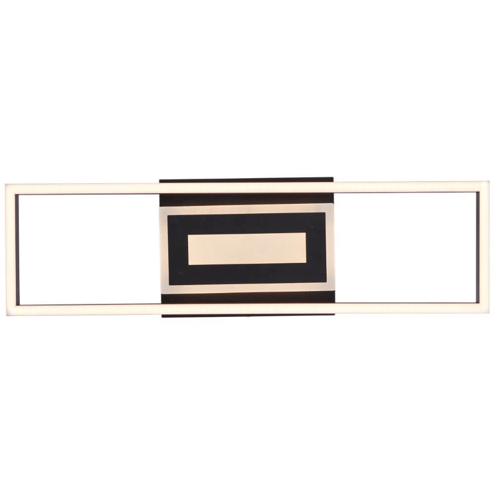 Plafondlamp Besson rechthoekig zwart Brilliant 4004353420009