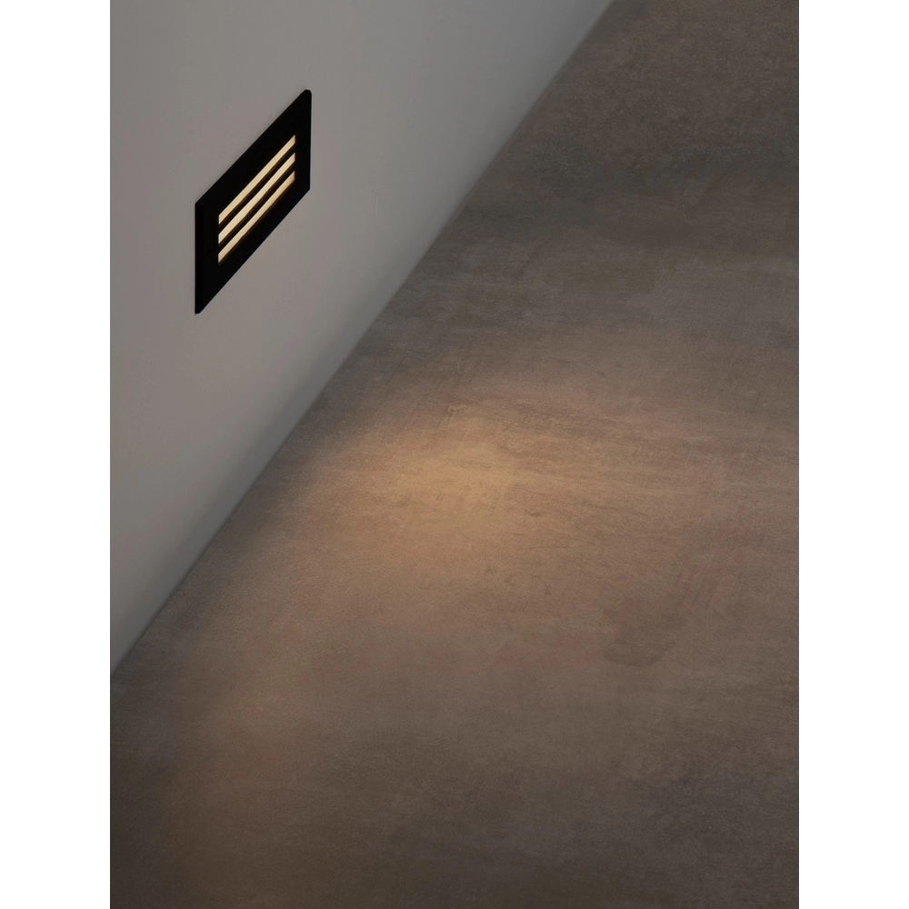 Strakke wandlamp Off 25,6cm met ribbels Lyora 5212017453396
