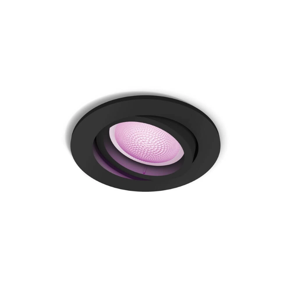 Zwarte inbouwspot Hue Centura - White and Color richtbaar Philips 8720169318915