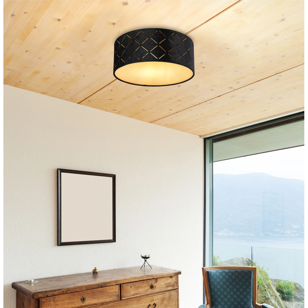 Plafondlamp Sunna Ø 26cm zwart Globo 9007371411177