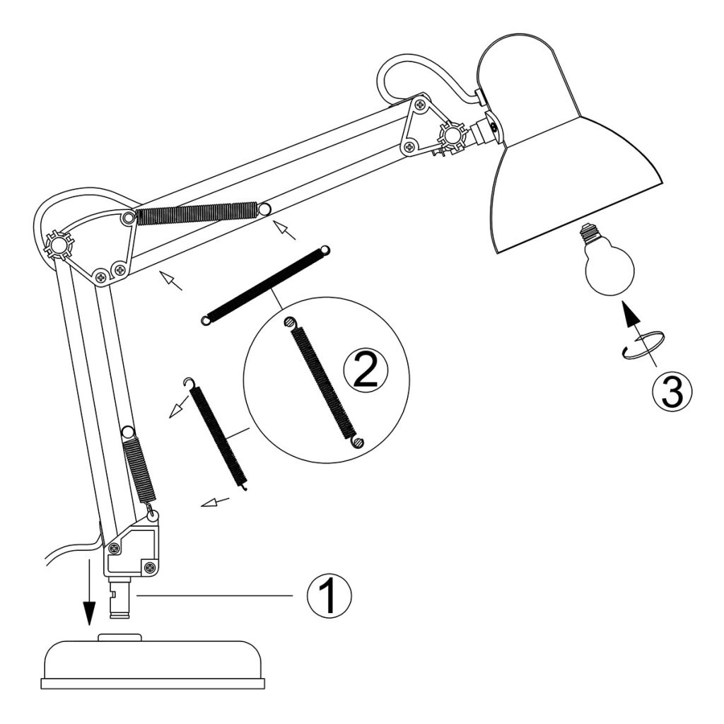 Bureaulamp Study zwart Steinhauer 8712746165388
