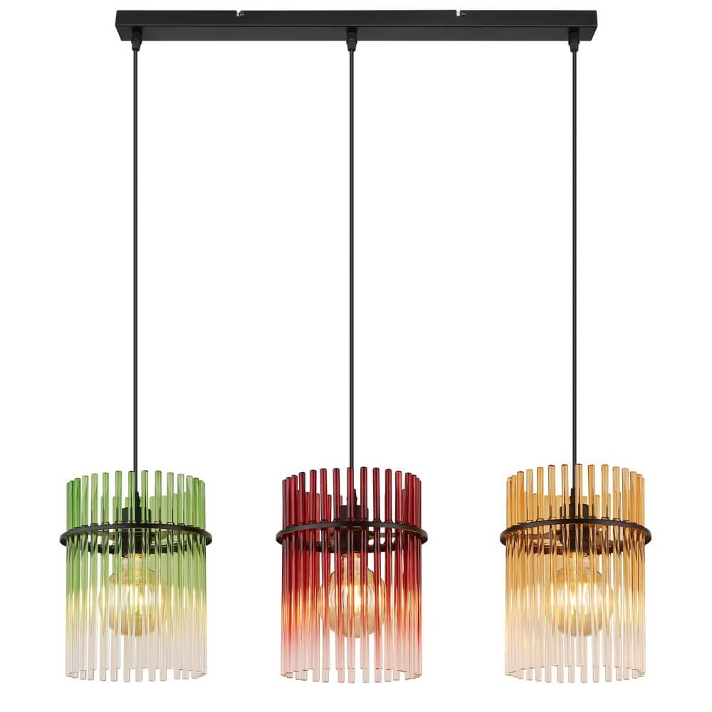 Gouden hanglamp Gorley met glas 3-lichts Globo 9007371452811