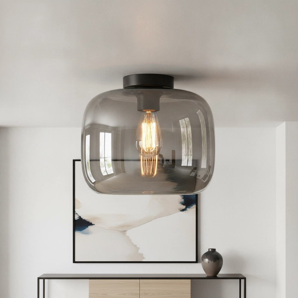 Smoke glazen plafondlamp Preston-28