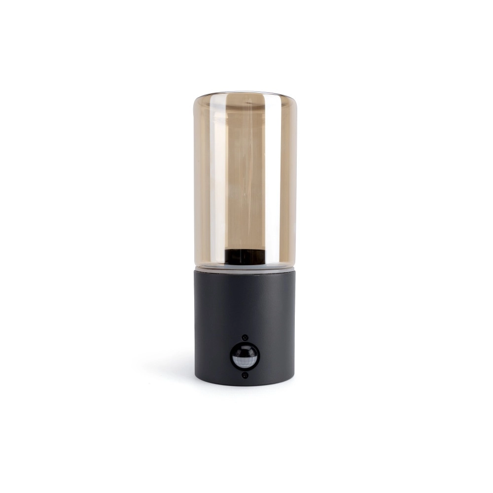 Muurlamp met sensor Winchester E27 - amber glas Lyora 5055788298809
