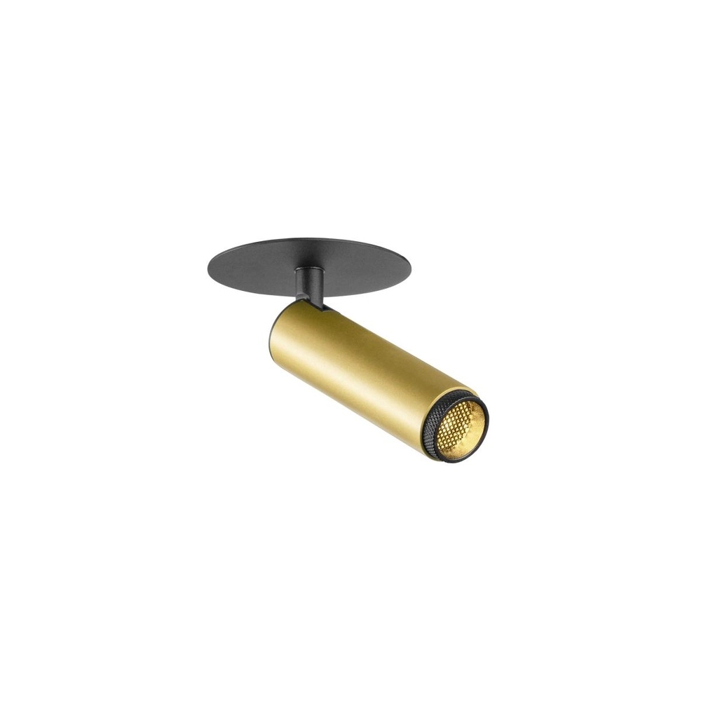 Inbouwspot Grip! S goud met zwart 3000K