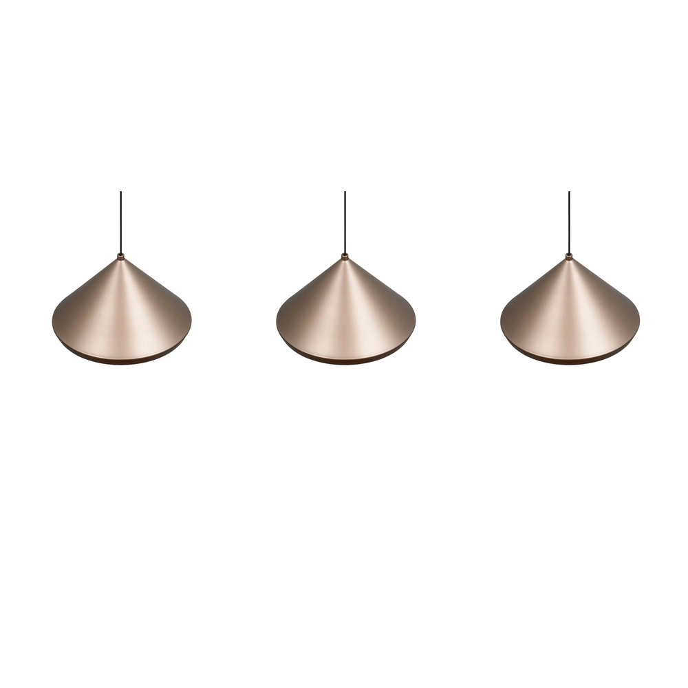 3-lichts hanglamp Laguna koffie bruin Trio 4017807671056