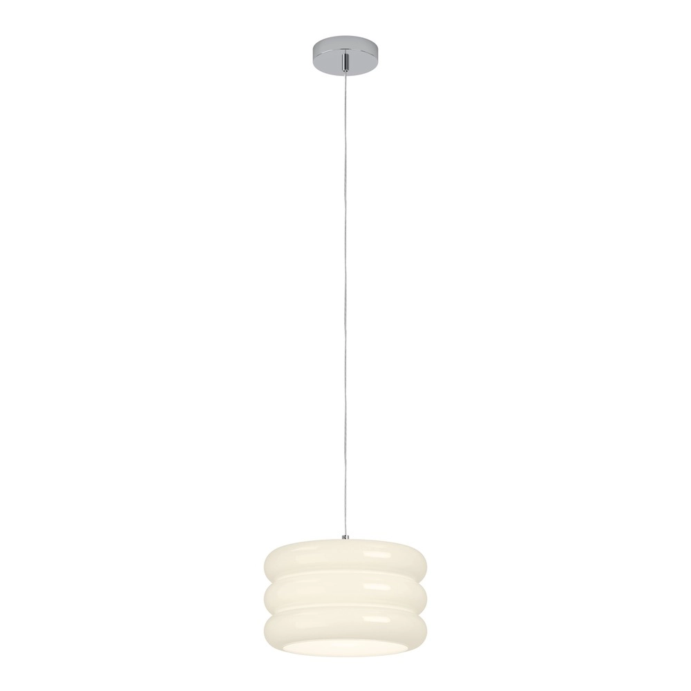 Design hanglamp Tortora chroom met wit Ø 30cm Eglo 9008606405572