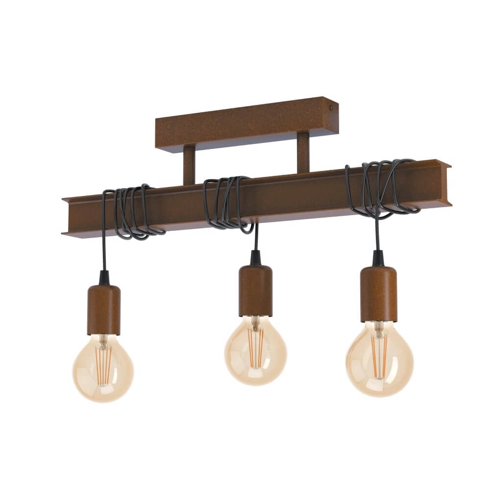 Roestbruine plafondlamp Townshend 4