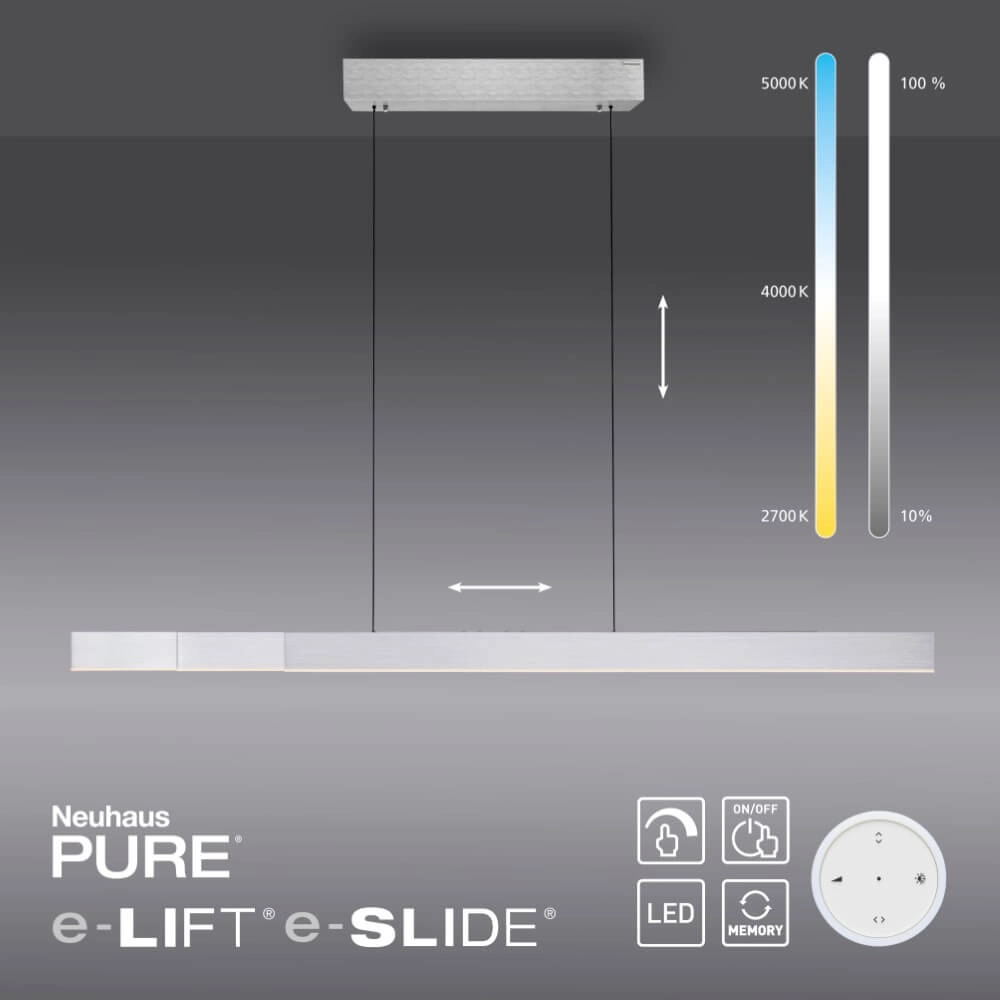 Design hanglamp Pure Moto-Rise antraciet Paul Neuhaus 4012248371633