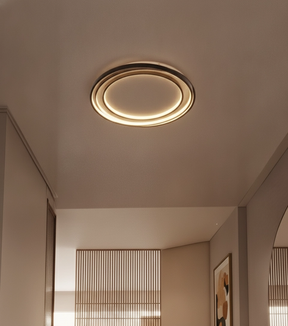 Ronde plafondlamp Arbor zwart Ø 54cm