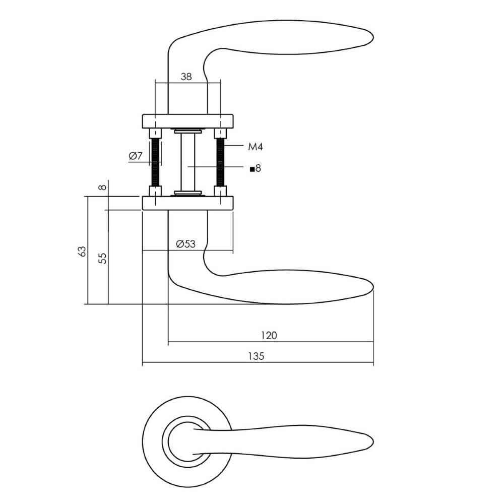 Deurklink Jupiter antraciet Intersteel 8714186548301