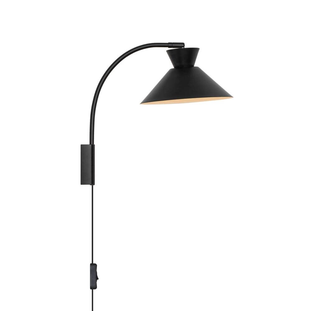Strakke wandlamp Dial zwart Nordlux 5704924013744