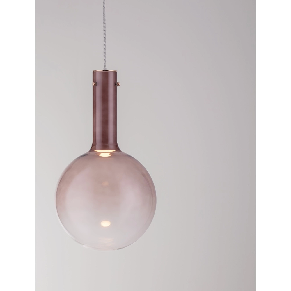 Hanglamp Nostos bruin glas Lyora 5212017449047
