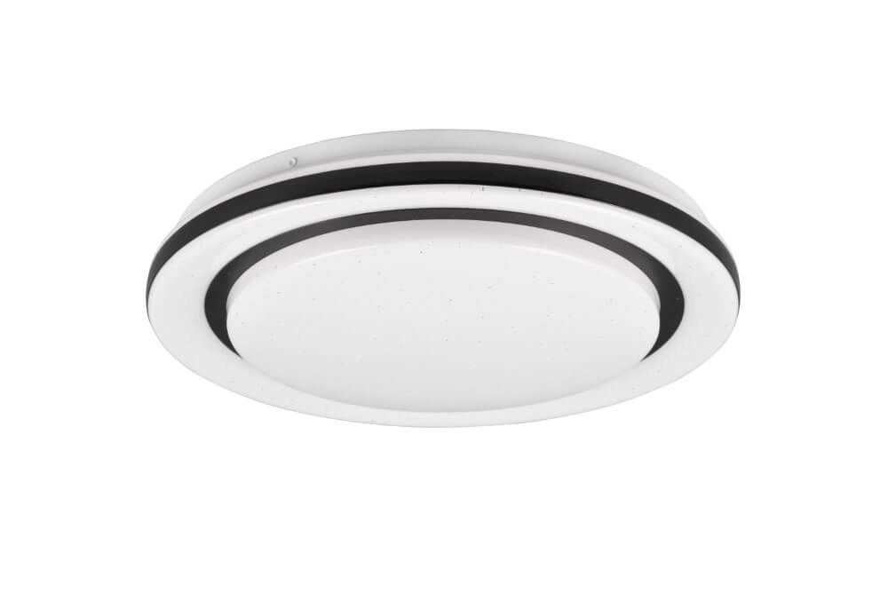 Witte plafondlamp Cartida wit met zwart