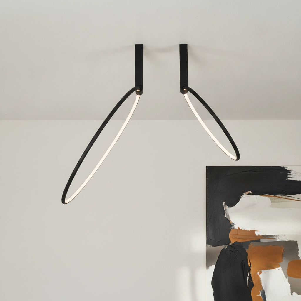 Design plafondlamp Garve zwart Ø 40cm en Ø 60cm