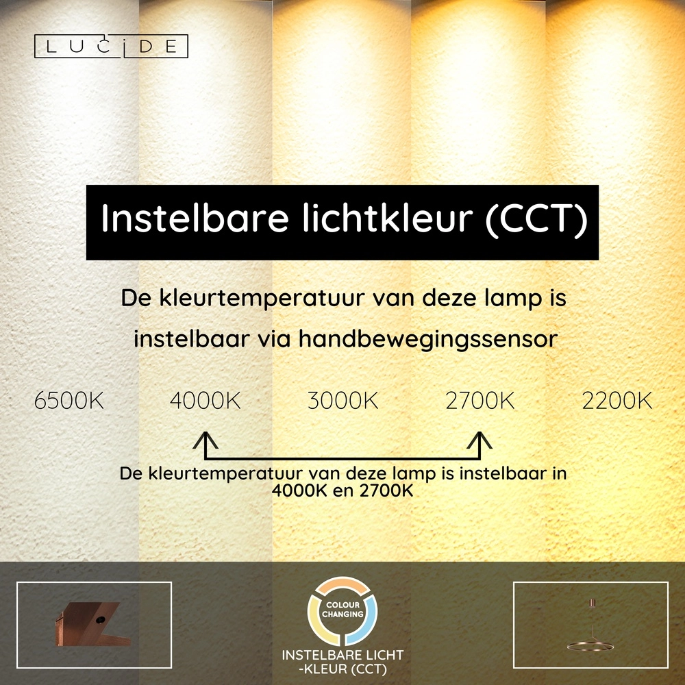 Strakke led hanglamp Applause roodkoper - Ø 80cm Premium by Lucide 5411212221858