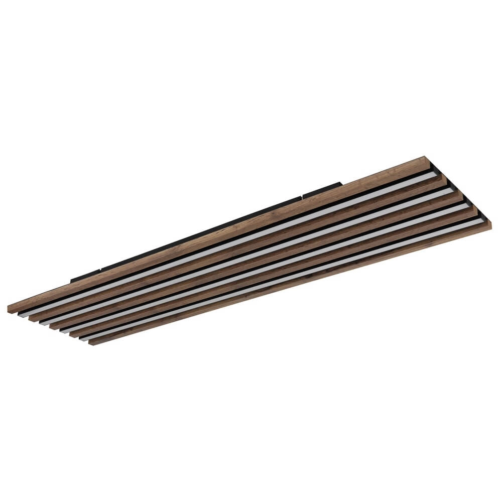Plafondlamp Hayden zwart met hout 120cm Globo 9007371516643