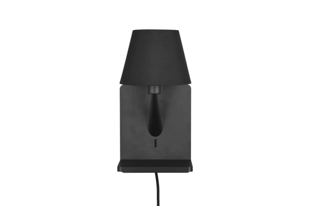 Strak nachtlampje Comfort zwart - met usb Trio 4017807614763