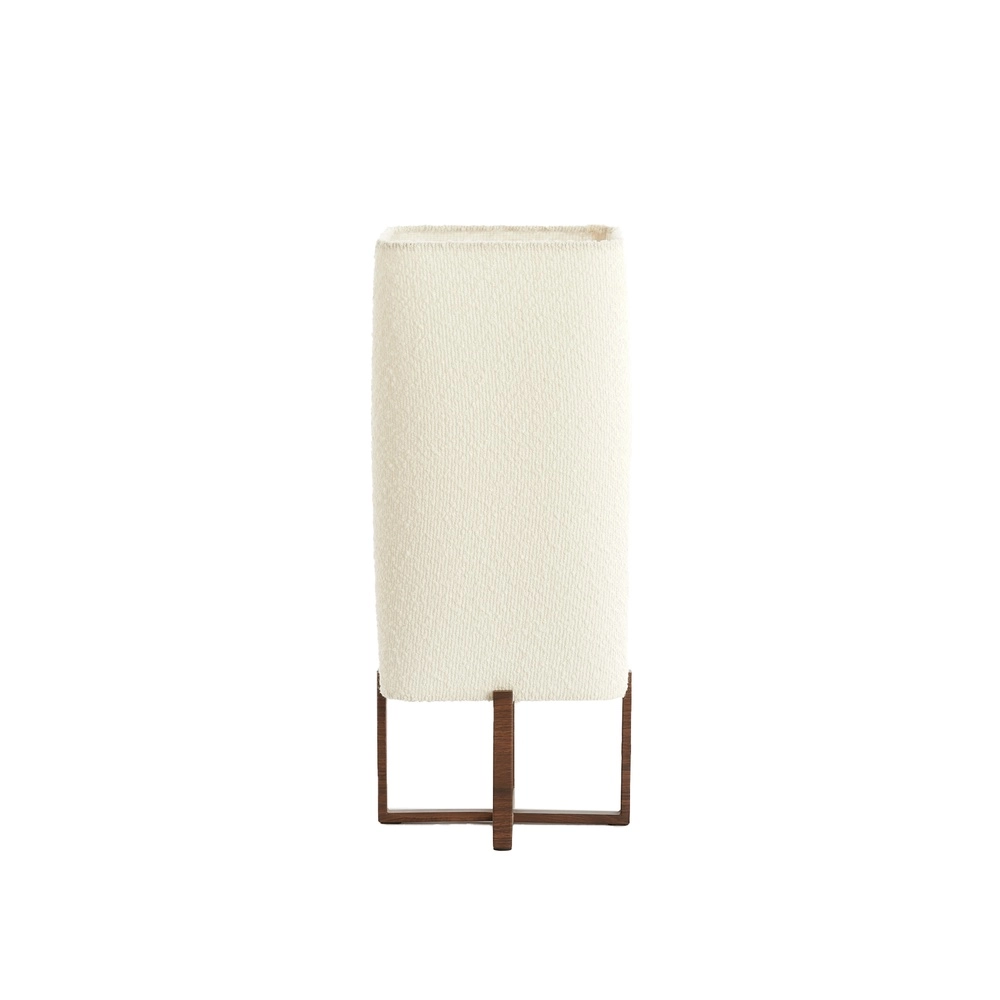 Tafellamp Wyn 50,5cm - crème touw met walnoot look