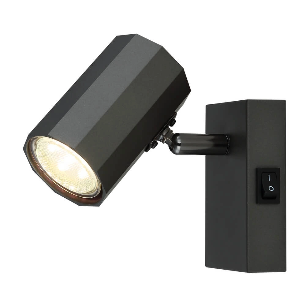 Grijze wandlamp James enkel