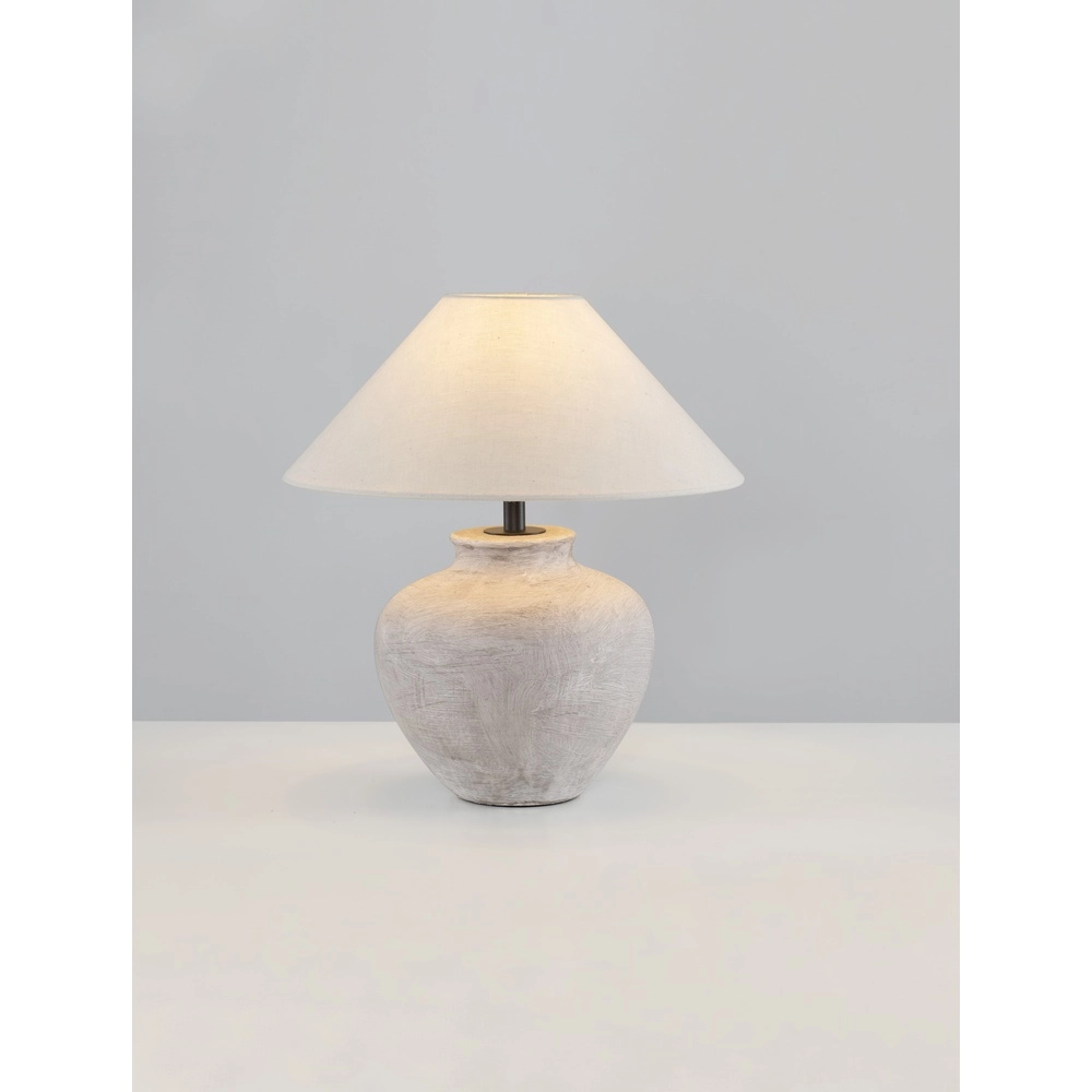 Tafellamp Lupe beige keramiek Lyora 5212017477880