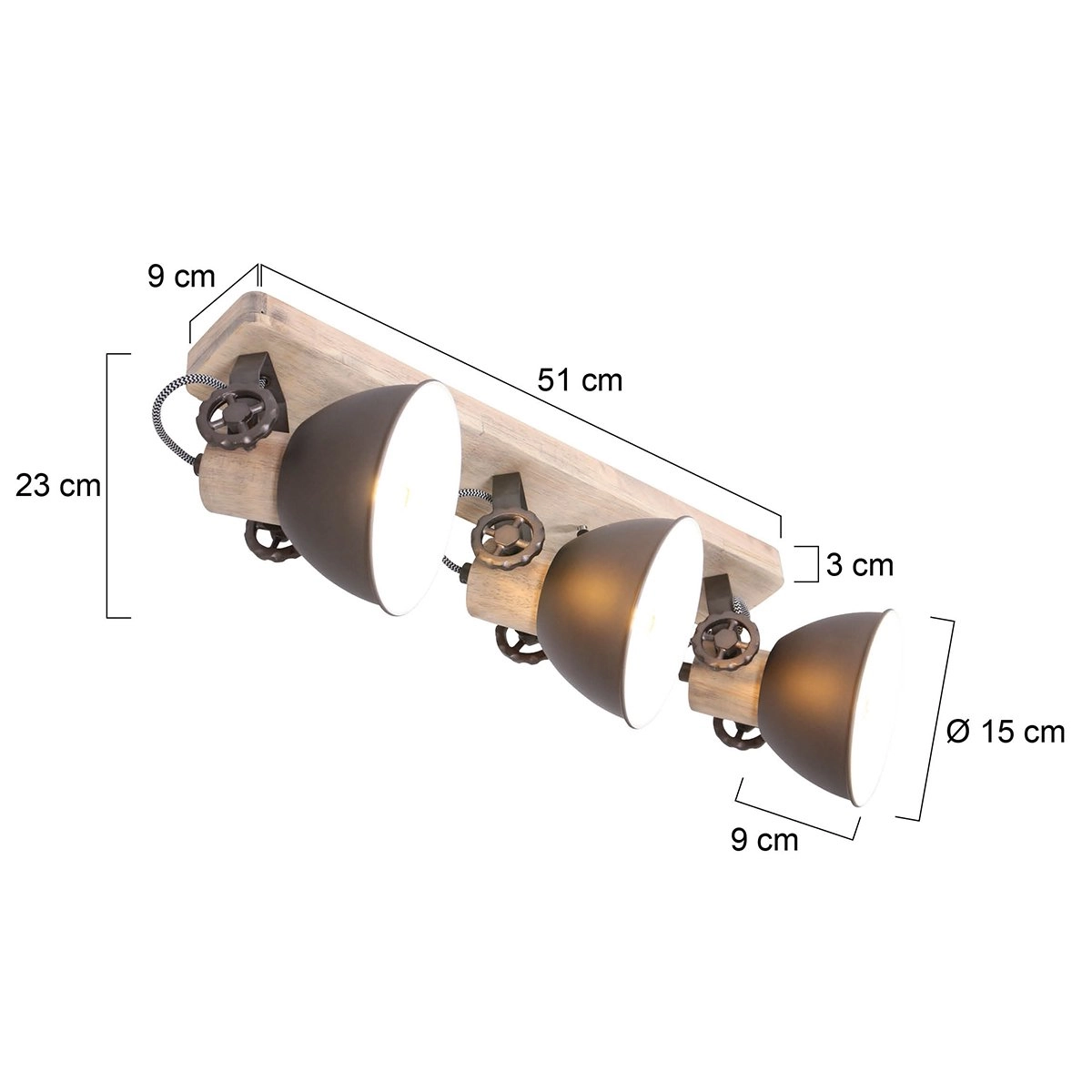 Plafondspot Gearwood Steinhauer 8712746129243