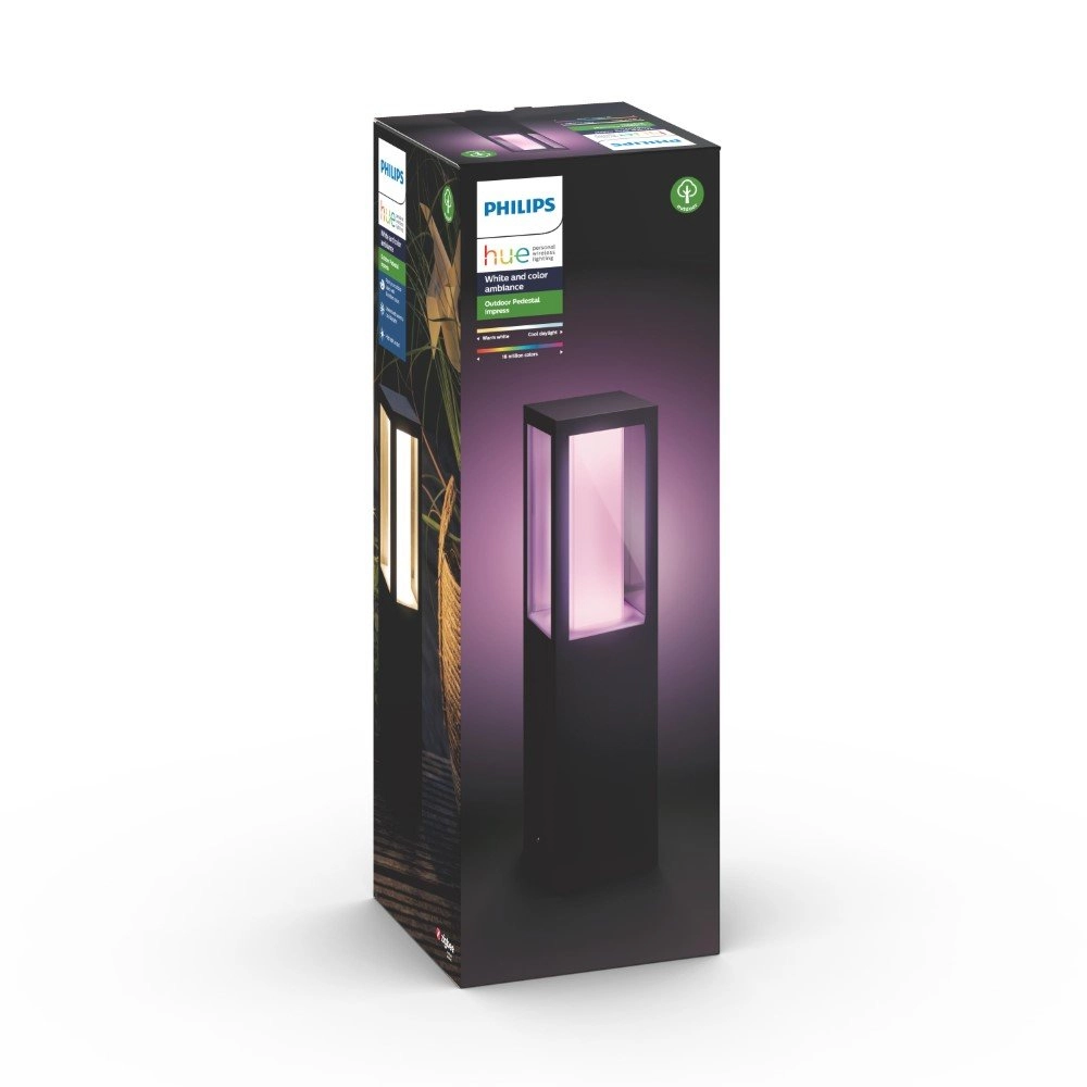 Sokkel Buitenlamp Hue Impress 40cm - 230volt - zwart Philips 8718696170502