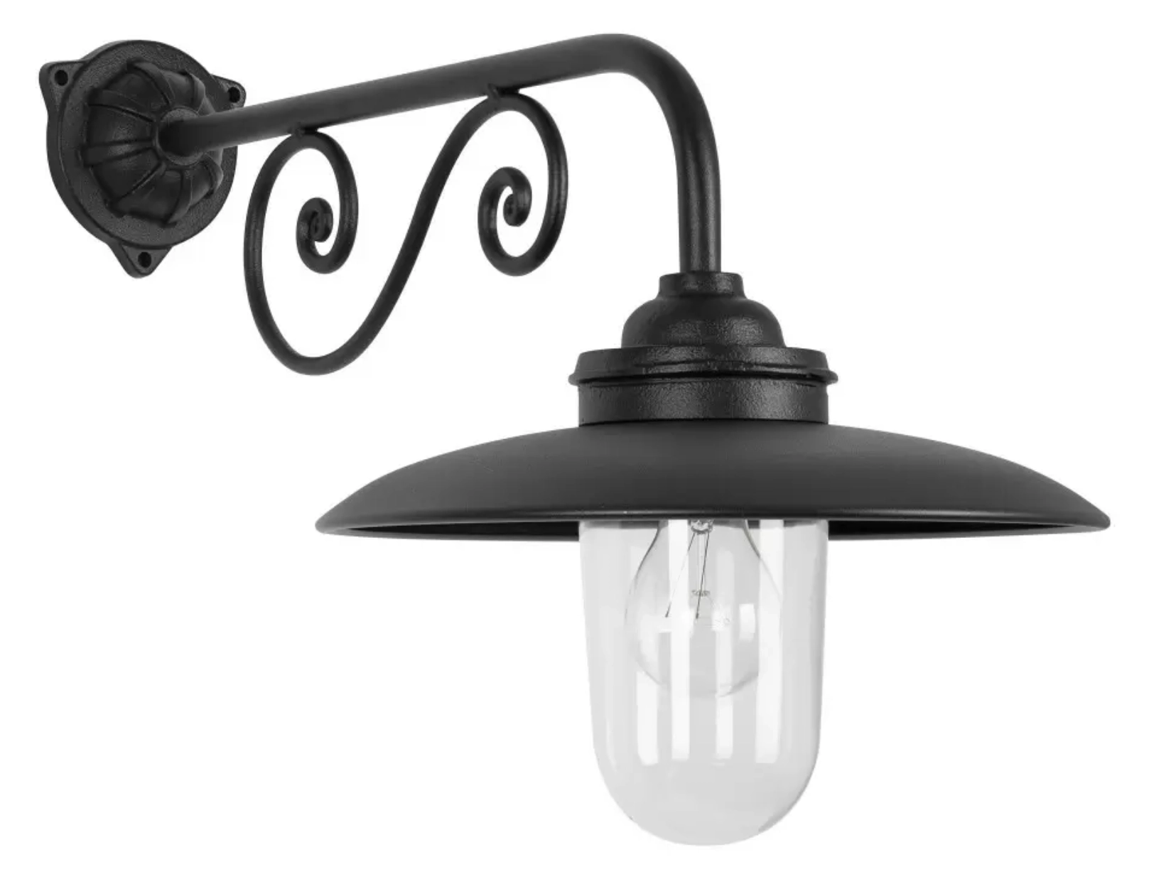 Zwarte muurlamp Ardennes van gietijzer