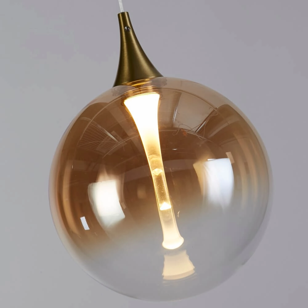 8-lichts hanglamp Alchemy amber glas Searchlight 5053423273907