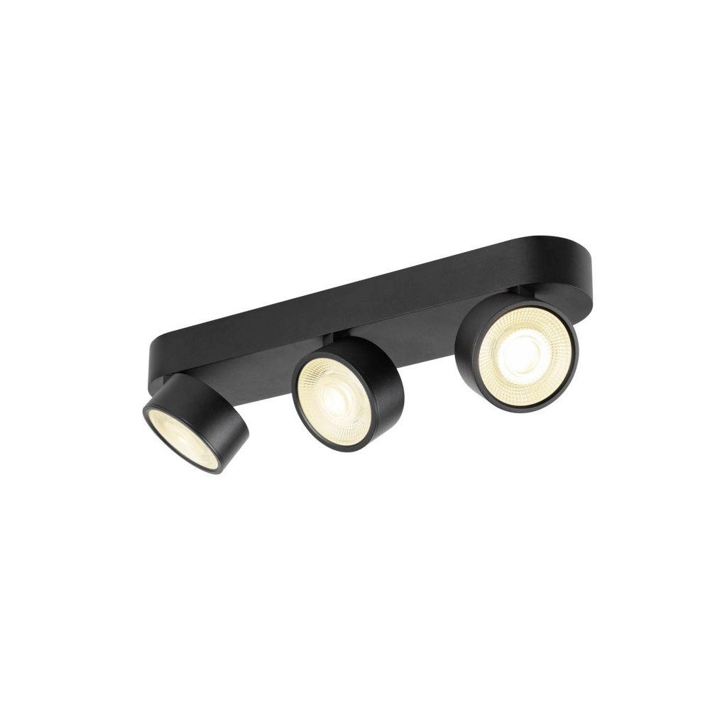 Opbouwspot Kalu 2.0 trippel zwart 3000K