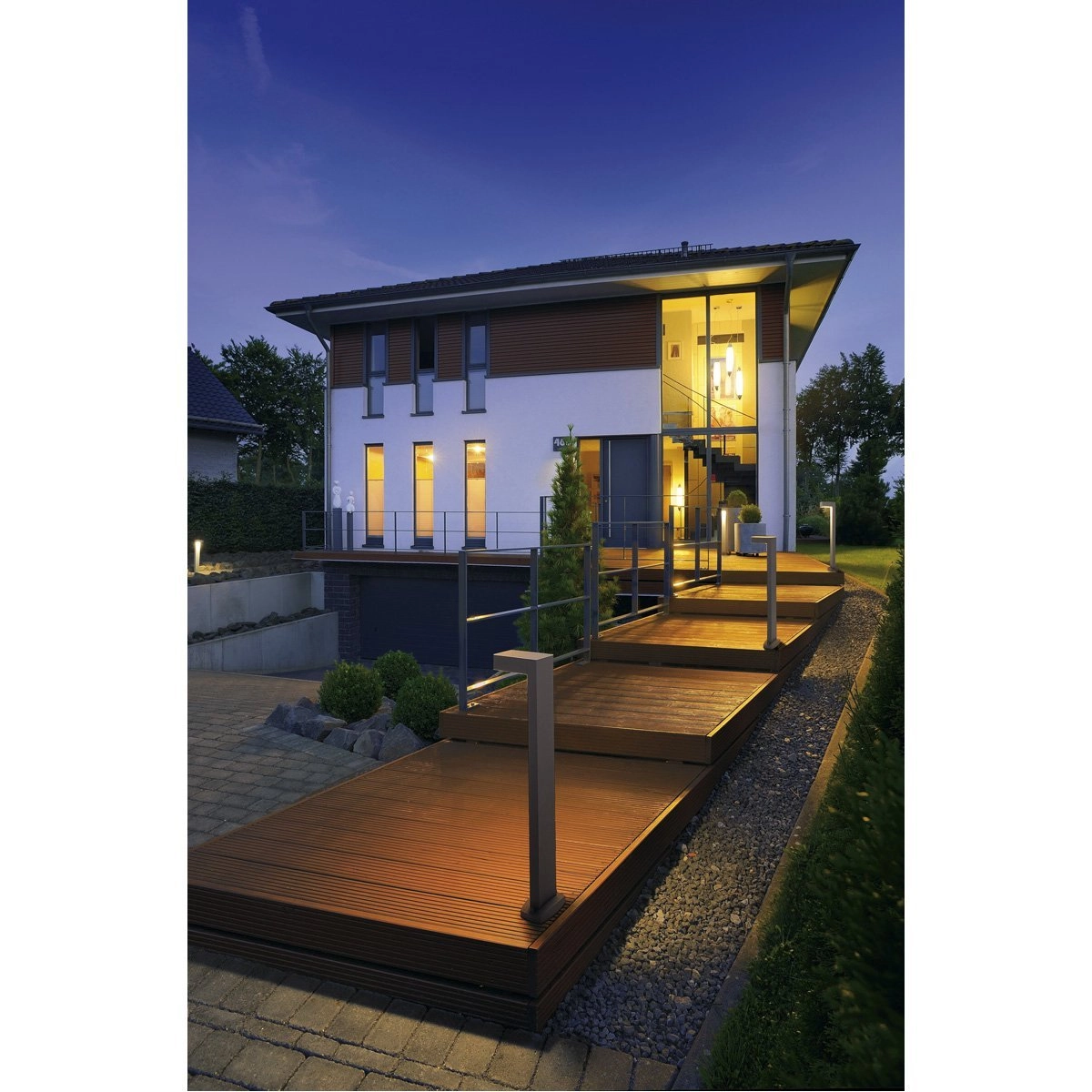 Staande tuinspot Quadrasyl SL 75 75cm grijs SLV 4024163111652