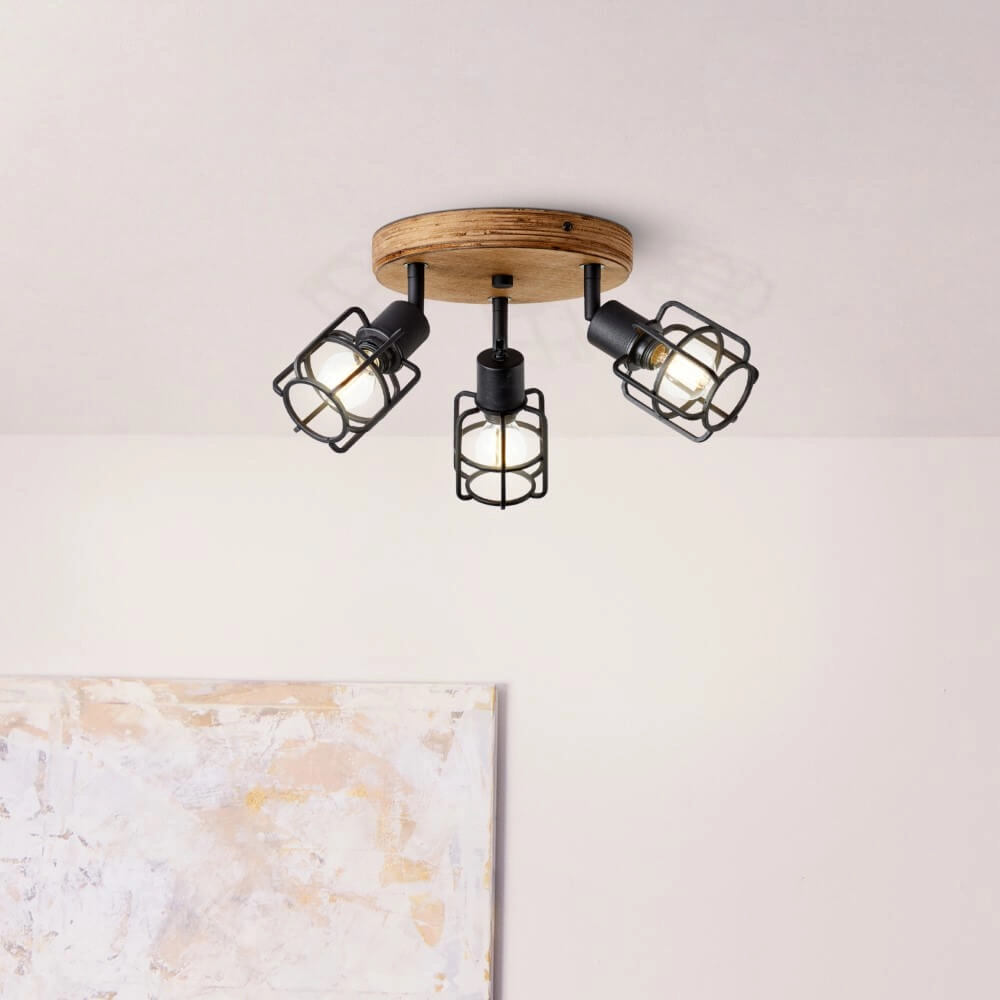 Industriële plafondlamp Gwen 3-lichts Brilliant 4004353409820