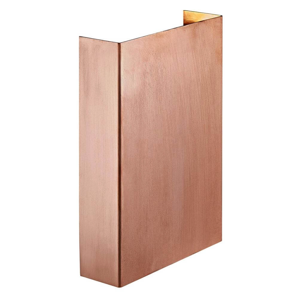 Wandlamp koper Fold breed design