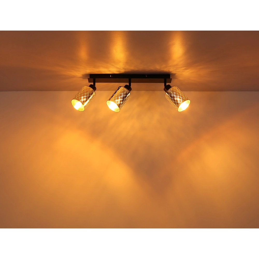 Design plafondlamp Alonso 3-lichts zwart Globo 9007371569250