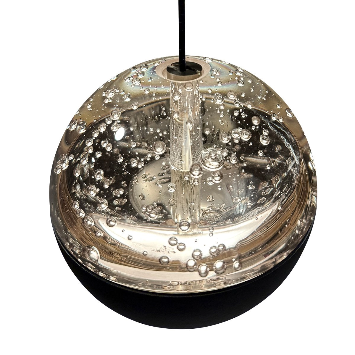5-licht eettafel hanglamp Belluno led - zwart met glas Steinhauer 8712746183900