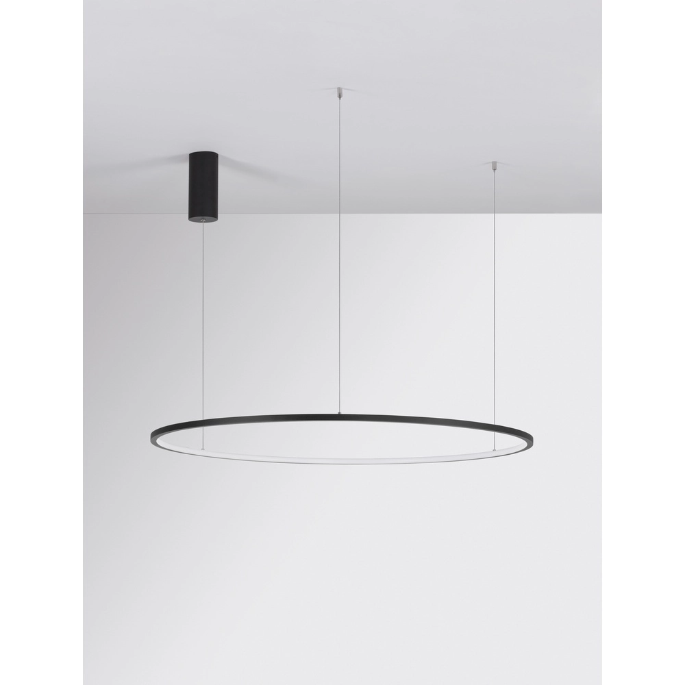 Ronde hanglamp Tarquin zwart Ø 100cm Lyora 5212017438348