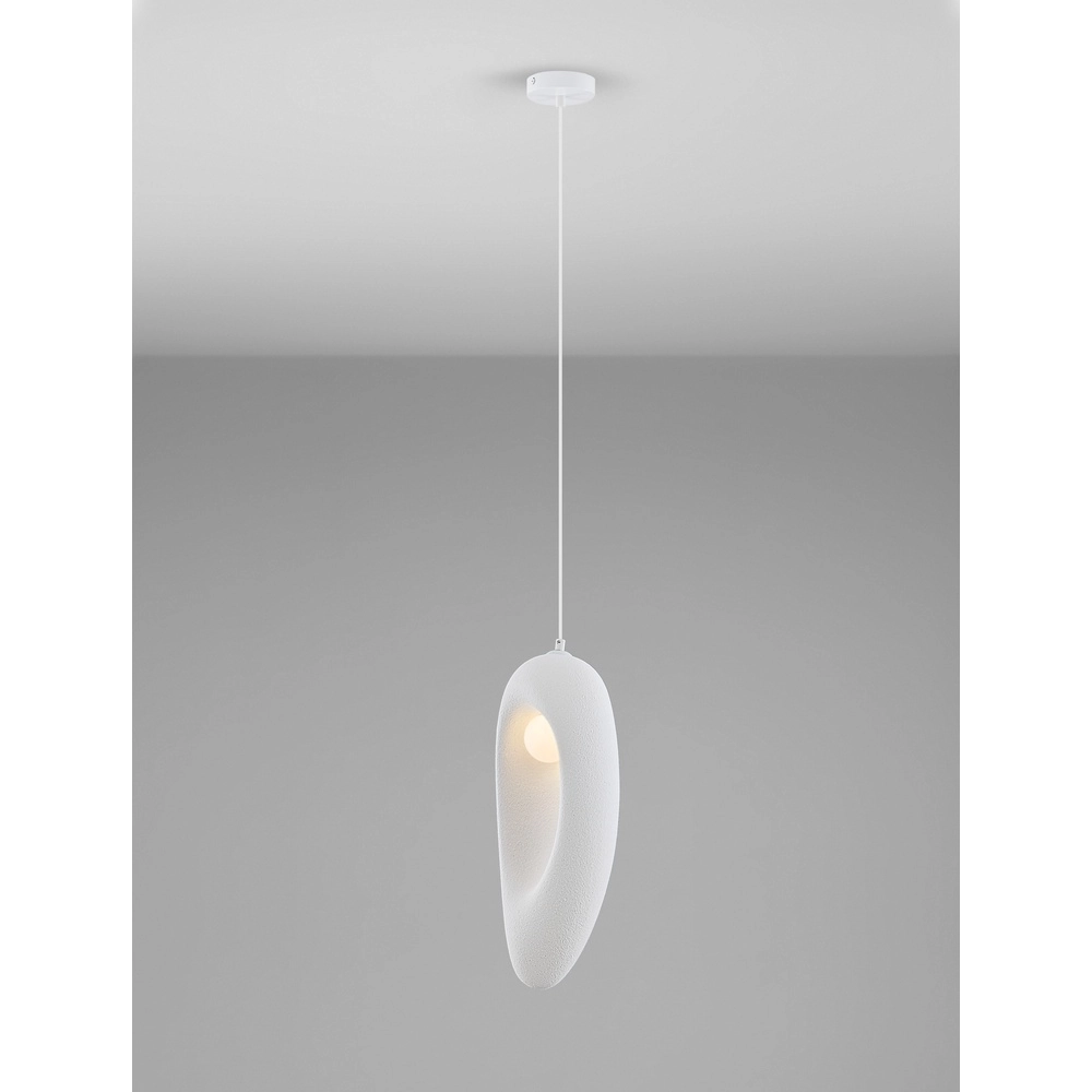 Natuurlijke hanglamp Tempus wit 48cm Lyora 5212017460868