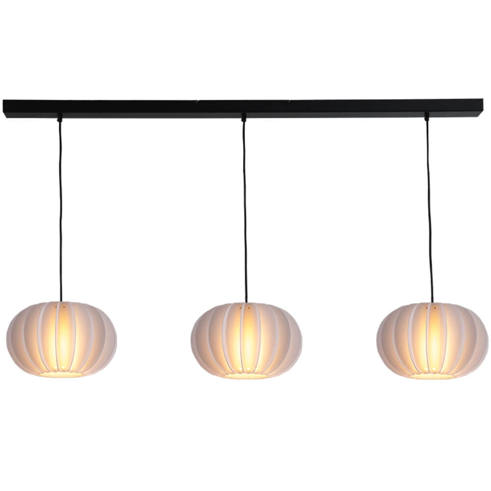 3-lichts hanglamp Arena met Ø30cm kappen
