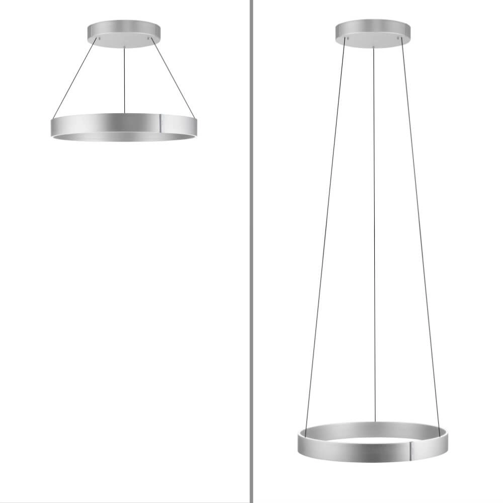 Ronde hanglamp Pure E-Clipse aluminium Ø 70cm Paul Neuhaus 4012248372364