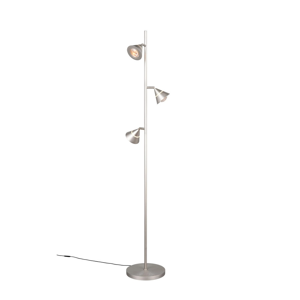 Vloerlamp Romeo nikkel