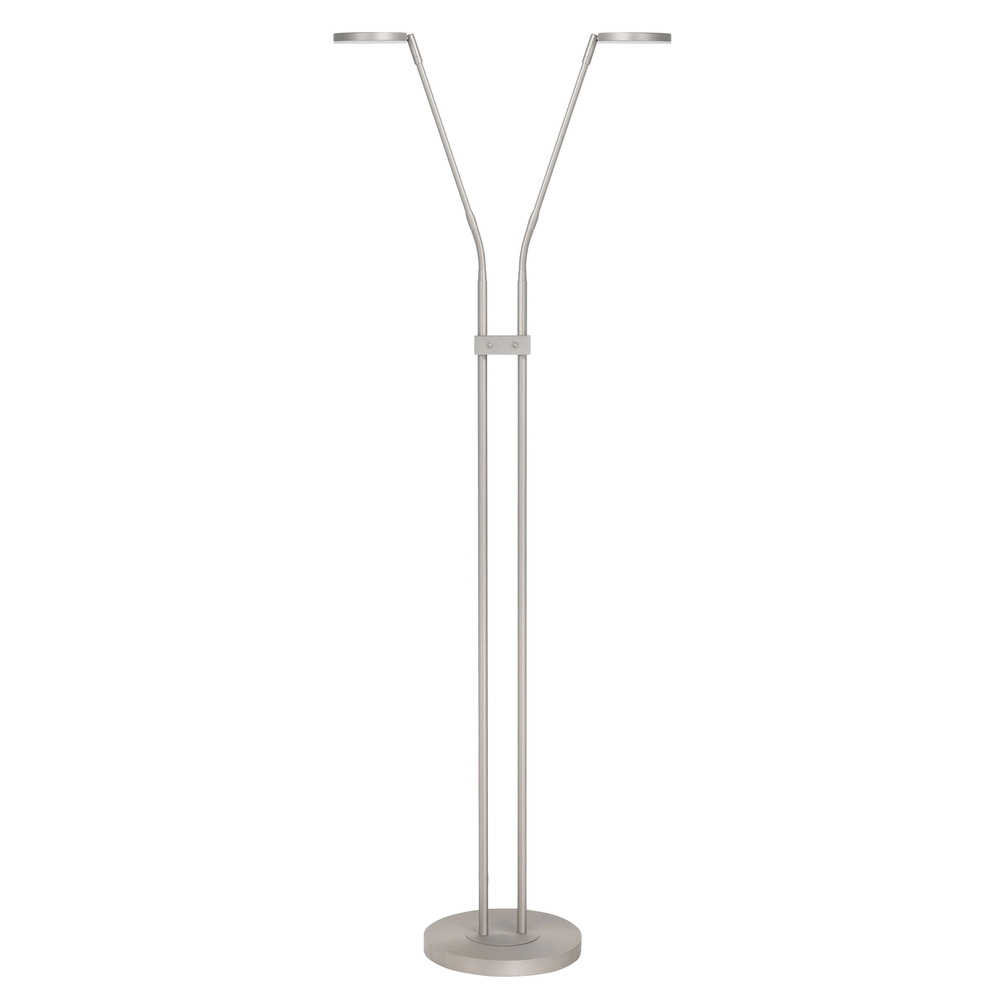 Design leeslamp Palma nikkel Ø 25cm dubbel