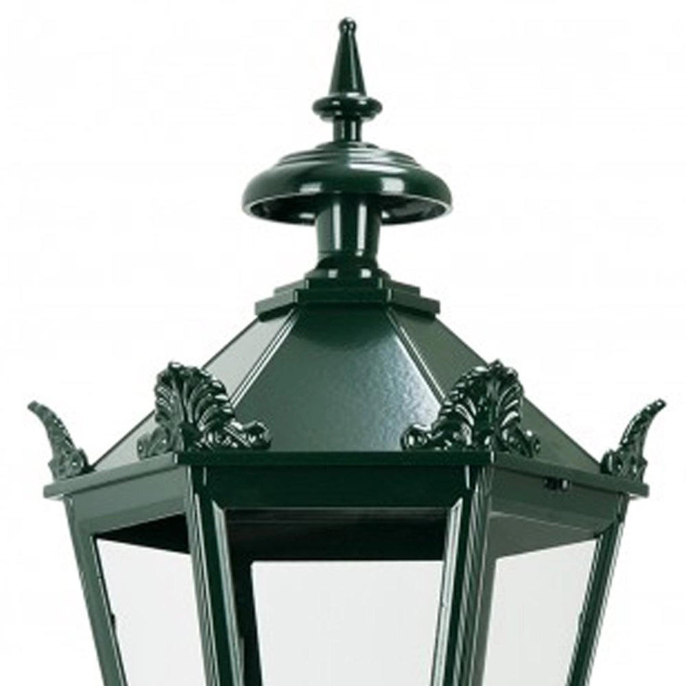 Nostalgische lantaarnlamp Bergum K7B met kronen - zwart KS verlichting 8714732150941