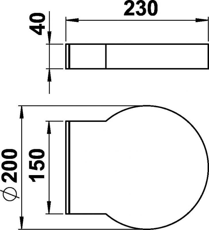 muurlamp Steng M down - zwart Albert 4007235602906