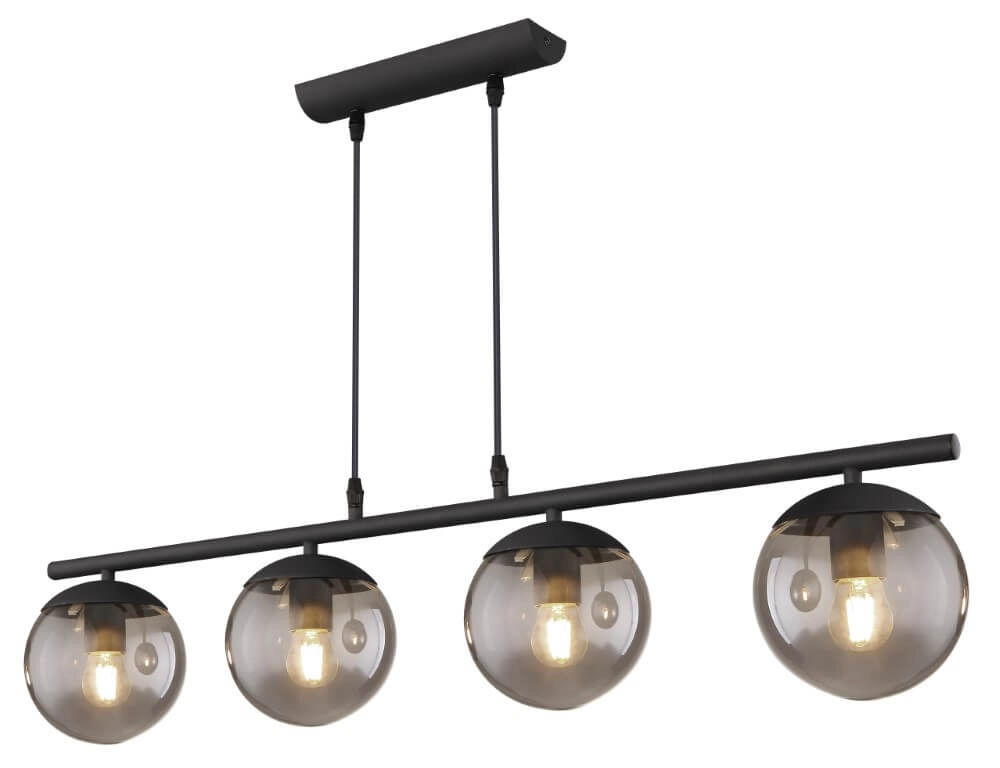 Deisgn hanglamp Blama zwart 4-lichts