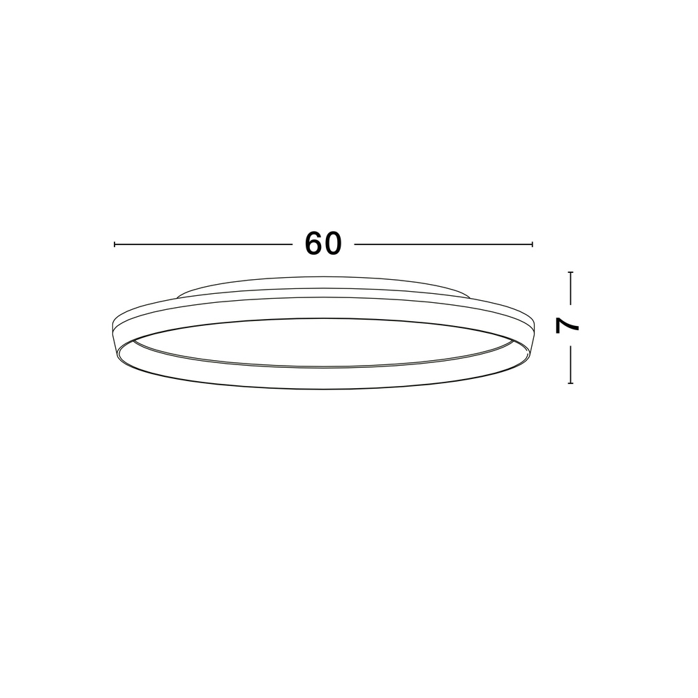 Plafonniere Vomos zwart Ø 60cm Lyora 5212017448781
