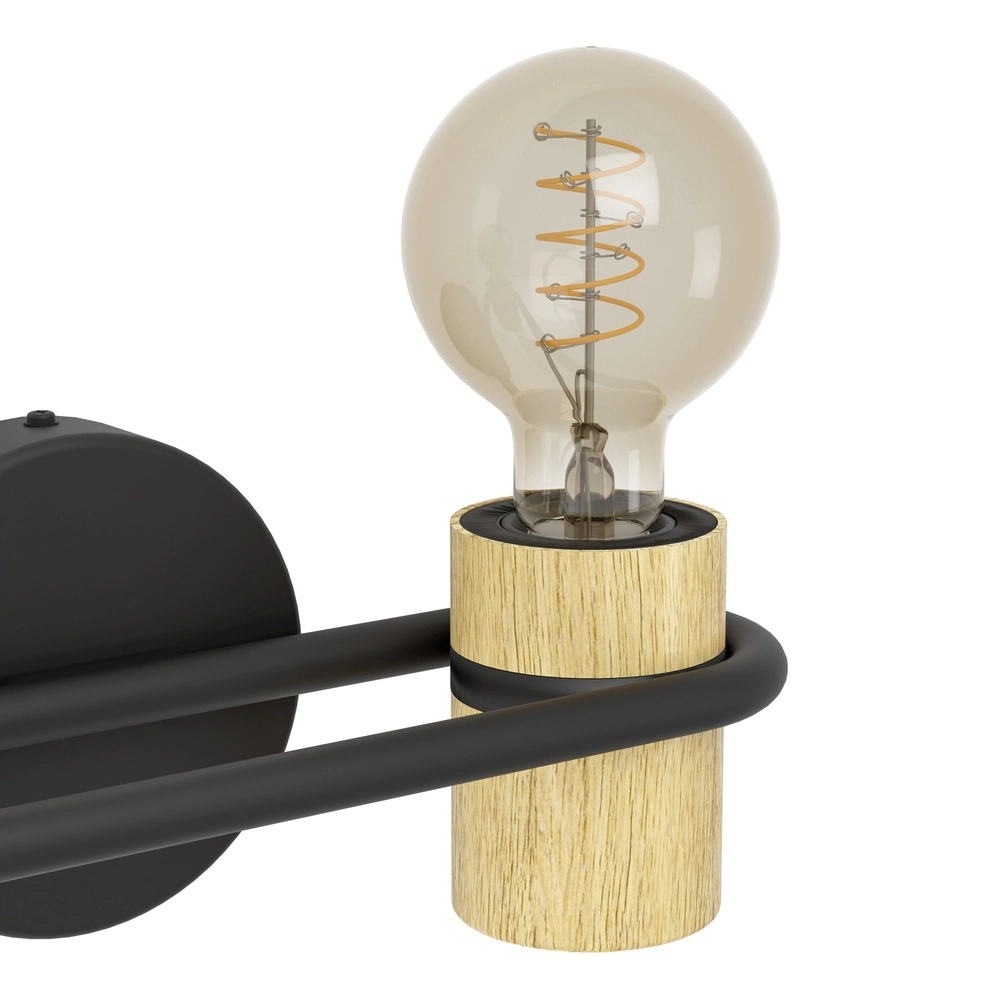 Wandlamp Chieveley met houtlook - 1x E27 Eglo 9002759435424