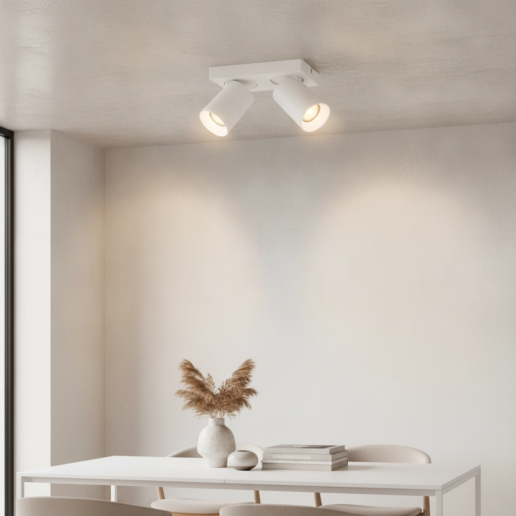 Plafondlamp Mega 2-lichts wit
