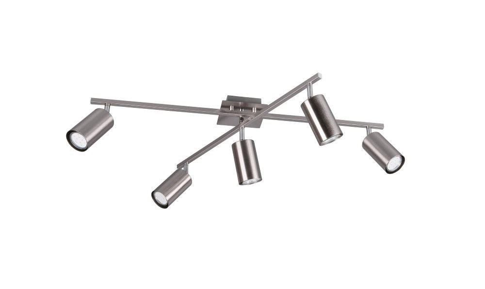 Plafondlamp Marley 5-lichts nikkel mat Trio 4017807411638