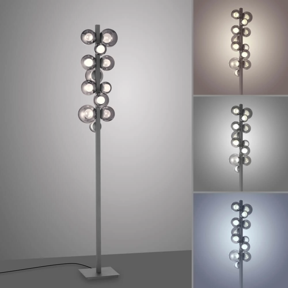 Grijze vloerlamp Pure Popup design Paul Neuhaus 4012248385647