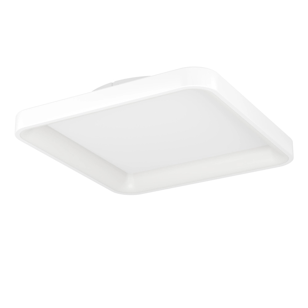 Strakke led plafonnière Loretello 35x35cm - wit
